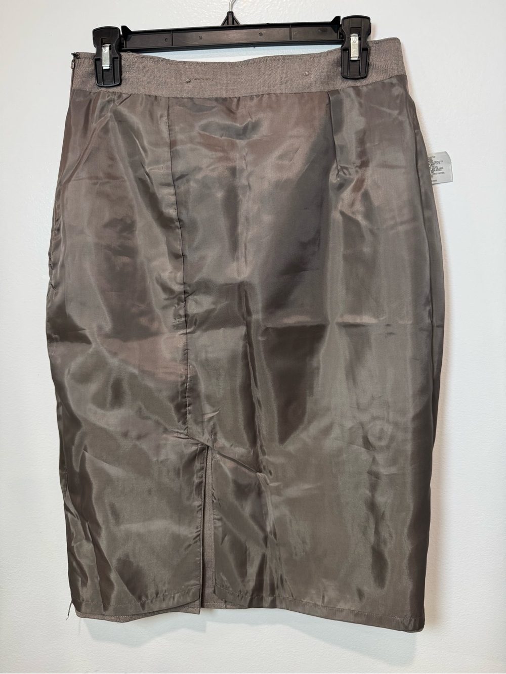 Worthington Petite Size 8 Taupe Double Breasted Belted Pencil Skirt - Picture 7 of 14